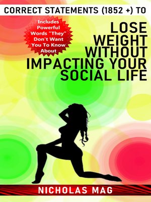 cover image of Correct Statements (1852 +) to Lose Weight Without Impacting Your Social Life